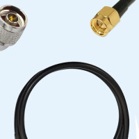 N Male Right Angle to SMA Male LMR195 RF Cable Assembly
