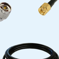 N Male Right Angle to SMA Male LMR240 RF Cable Assembly