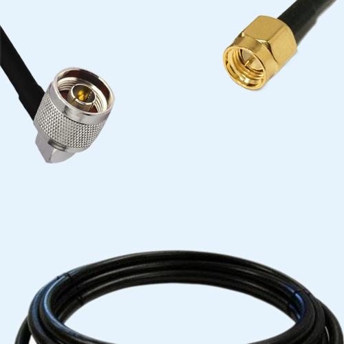 N Male Right Angle to SMA Male LMR240 RF Cable Assembly