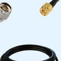 N Male Right Angle to SMA Male LMR400 RF Cable Assembly