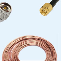 N Male Right Angle to SMA Male RG188 RF Cable Assembly