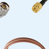 N Male Right Angle to SMA Male RG316D RF Cable Assembly