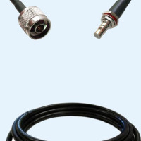 N Male to QMA Bulkhead Female LMR240 RF Cable Assembly
