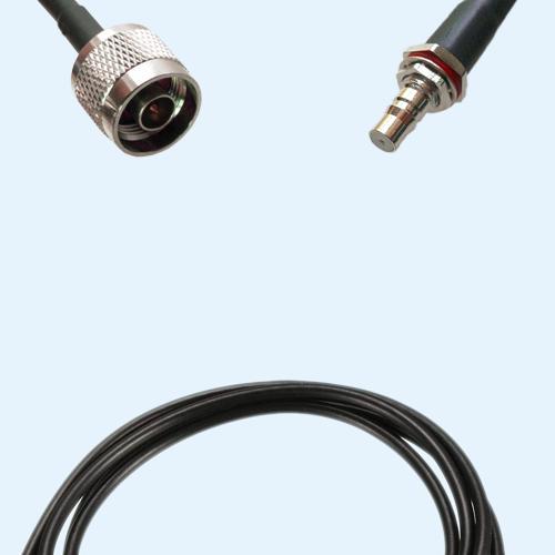 N Male to QMA Bulkhead Female RG174 RF Cable Assembly