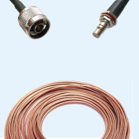 N Male to QMA Bulkhead Female RG188 RF Cable Assembly