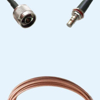 N Male to QMA Bulkhead Female RG316D RF Cable Assembly