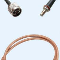 N Male to QMA Bulkhead Female RG400 RF Cable Assembly