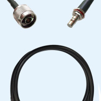N Male to QMA Bulkhead Female RG58 RF Cable Assembly