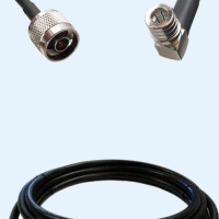 N Male to QMA Male Right Angle LMR240 RF Cable Assembly
