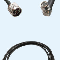 N Male to QMA Male Right Angle RG174 RF Cable Assembly