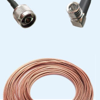 N Male to QMA Male Right Angle RG188 RF Cable Assembly
