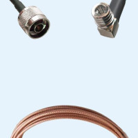 N Male to QMA Male Right Angle RG316D RF Cable Assembly