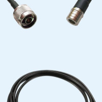 N Male to QMA Male LMR100 RF Cable Assembly
