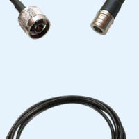 N Male to QMA Male RG174 RF Cable Assembly