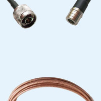 N Male to QMA Male RG316D RF Cable Assembly