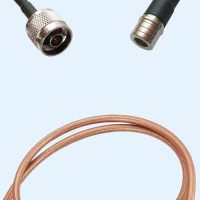 N Male to QMA Male RG400 RF Cable Assembly