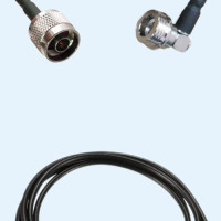 N Male to QN Male Right Angle LMR100 RF Cable Assembly