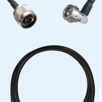 N Male to QN Male Right Angle LMR195 RF Cable Assembly