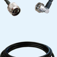 N Male to QN Male Right Angle LMR400 RF Cable Assembly