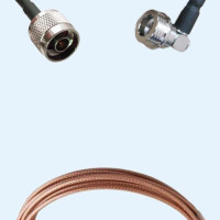 N Male to QN Male Right Angle RG316D RF Cable Assembly