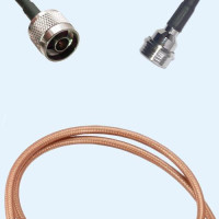N Male to QN Male RG142 RF Cable Assembly
