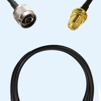 N Male to RP SMA Bulkhead Female RG223 RF Cable Assembly