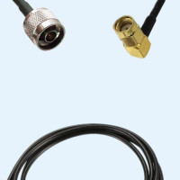 N Male to RP SMA Male Right Angle RG174 RF Cable Assembly