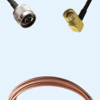N Male to RP SMA Male Right Angle RG316D RF Cable Assembly