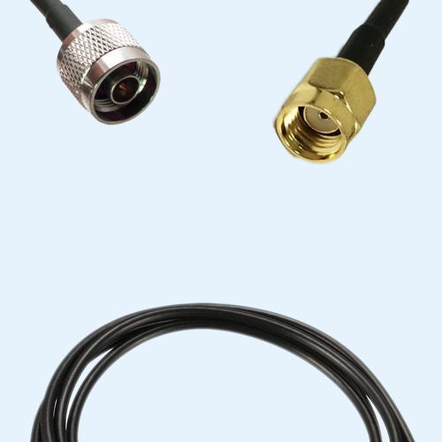 N Male to RP SMA Male LMR100 RF Cable Assembly