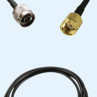 N Male to RP SMA Male RG174 RF Cable Assembly
