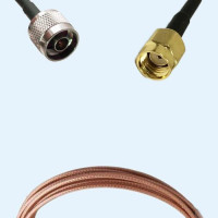N Male to RP SMA Male RG316D RF Cable Assembly