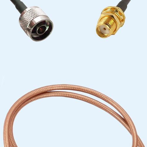 N Male to SMA Bulkhead Female RG142 RF Cable Assembly