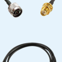 N Male to SMA Bulkhead Female RG174 RF Cable Assembly