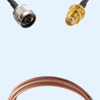 N Male to SMA Bulkhead Female RG316D RF Cable Assembly