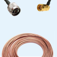 N Male to SMA Male Right Angle RG188 RF Cable Assembly