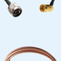 N Male to SMA Male Right Angle RG316D RF Cable Assembly