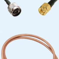 N Male to SMA Male RG142 RF Cable Assembly