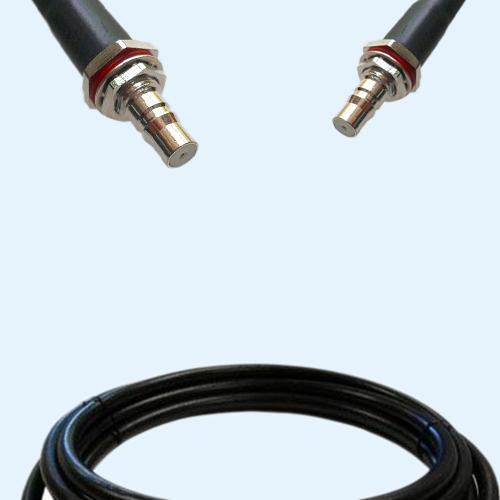 QMA Bulkhead Female to QMA Bulkhead Female LMR240FR RF Cable Assembly