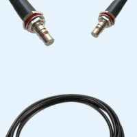 QMA Bulkhead Female to QMA Bulkhead Female RG174 RF Cable Assembly