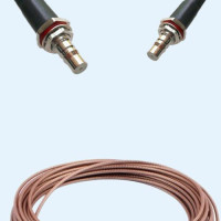 QMA Bulkhead Female to QMA Bulkhead Female RG178 RF Cable Assembly