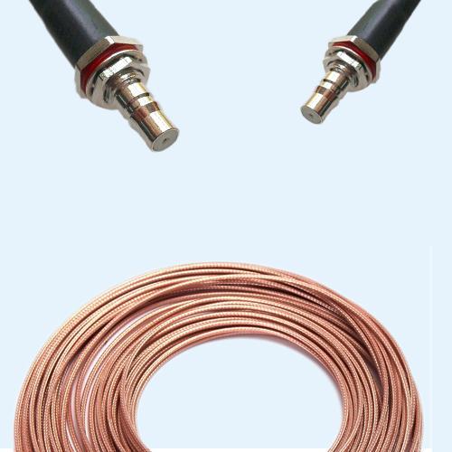 QMA Bulkhead Female to QMA Bulkhead Female RG188 RF Cable Assembly