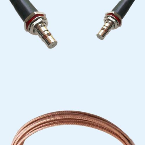 QMA Bulkhead Female to QMA Bulkhead Female RG316D RF Cable Assembly