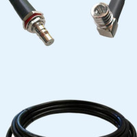 QMA Bulkhead Female to QMA Male Right Angle LMR240FR RF Cable Assembly