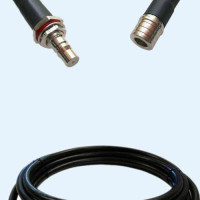 QMA Bulkhead Female to QMA Male LMR240FR RF Cable Assembly