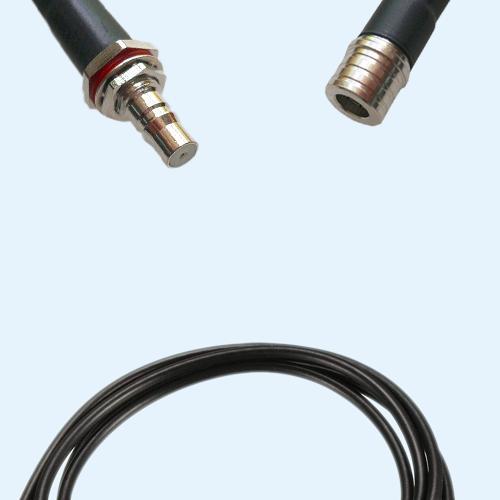 QMA Bulkhead Female to QMA Male RG174 RF Cable Assembly