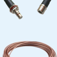 QMA Bulkhead Female to QMA Male RG178 RF Cable Assembly