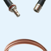 QMA Bulkhead Female to QMA Male RG316D RF Cable Assembly