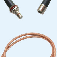 QMA Bulkhead Female to QMA Male RG400 RF Cable Assembly