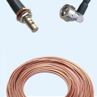 QMA Bulkhead Female to QN Male Right Angle RG316 RF Cable Assembly