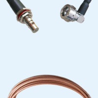 QMA Bulkhead Female to QN Male Right Angle RG316D RF Cable Assembly